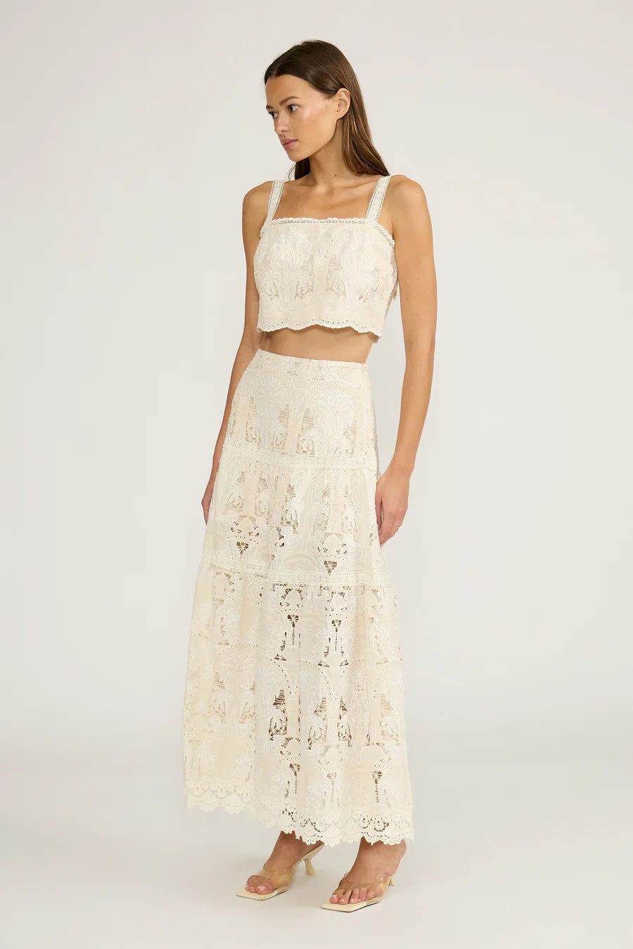 Kelly Crochet Lace Maxi Skirt