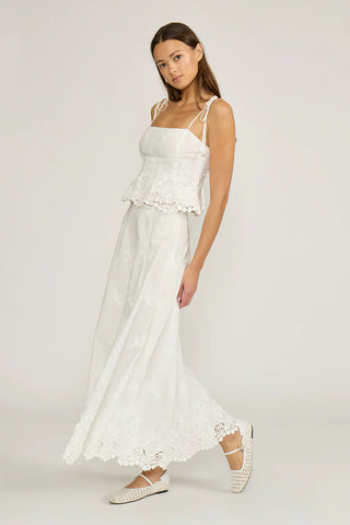 Jolene White Eyelet Skirt