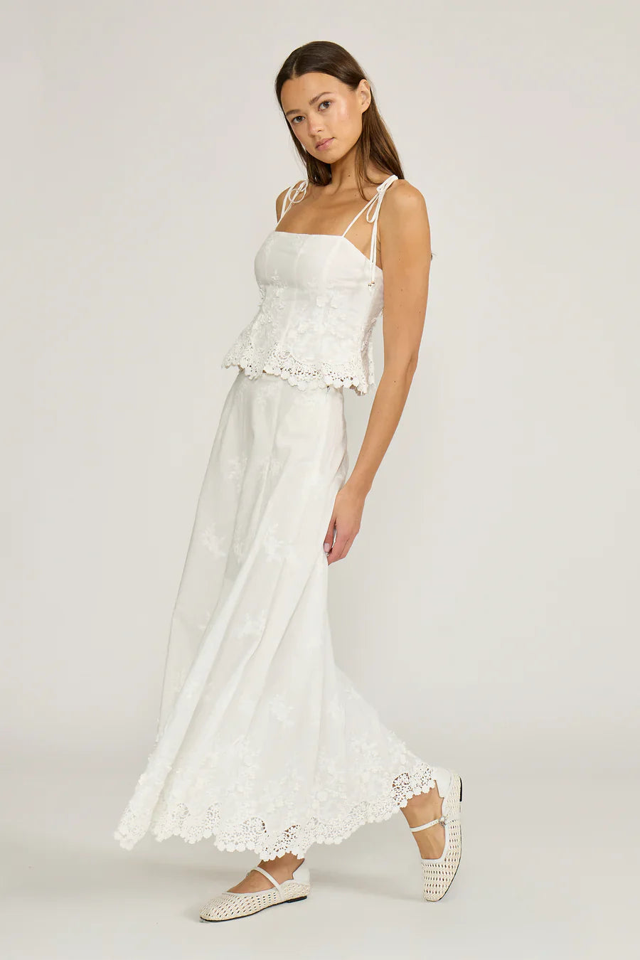 Alice Eyelet White Top