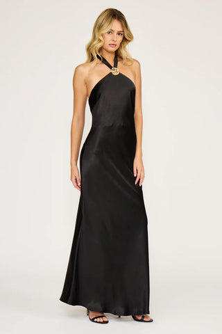 Bonnie Black Halter Dress - Glamourous Grace