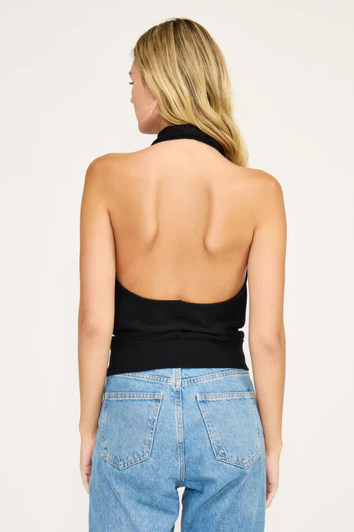 Cali Twist Black Halter Top