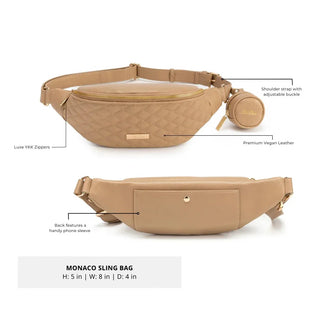 Crossbody Sling Bag | Latte Brown