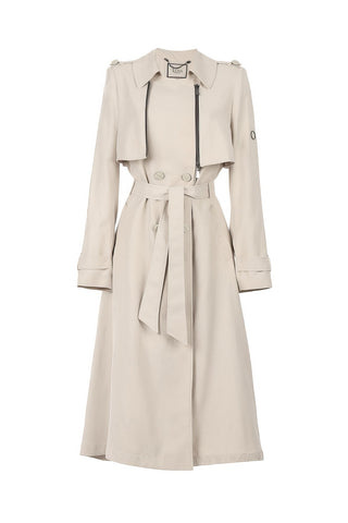 Beige Classic Long Coat, Kim