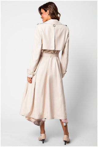 Beige Classic Long Coat, Kim