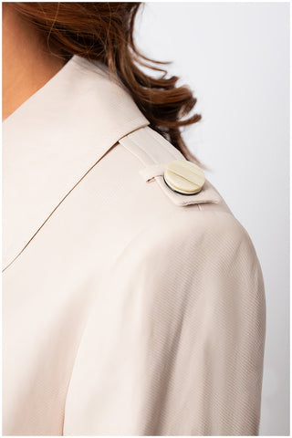 Beige Classic Long Coat, Kim