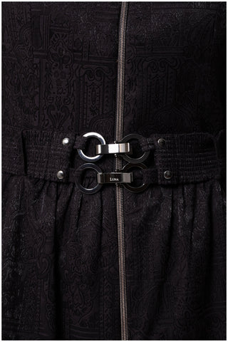 Black Cotton Short Tailored Coat, Iris