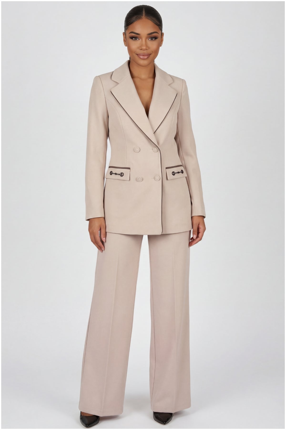 Beige Tailored Blazer, Natasha