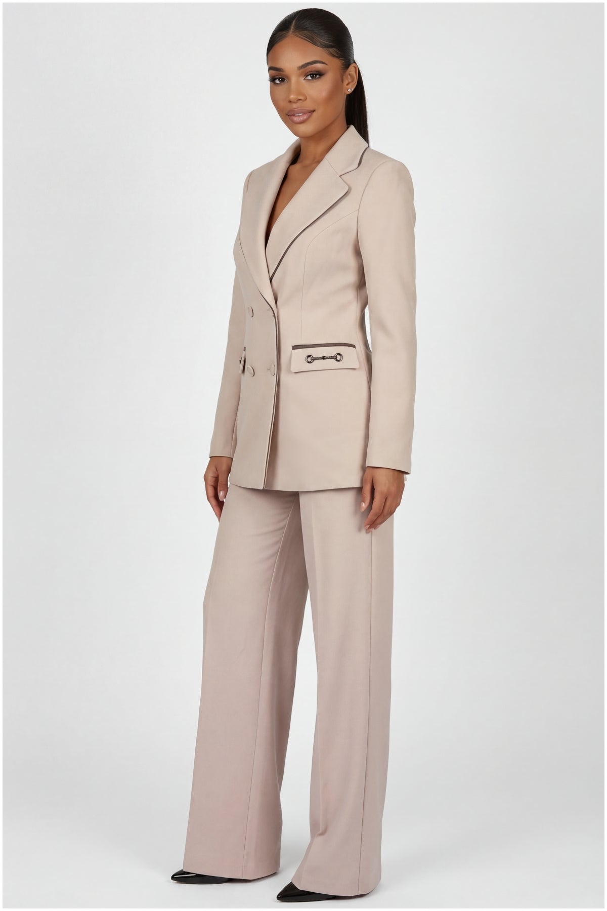 Beige Tailored Blazer, Natasha