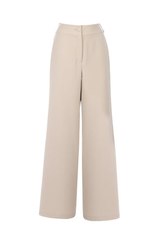 Beige Wide Leg Pants, Natasha