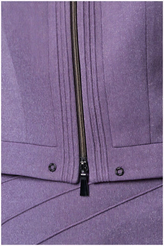 Purple Cropped Zip Blazer, Neda
