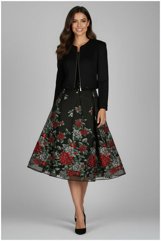 Black Cropped Zip Blazer, Frida
