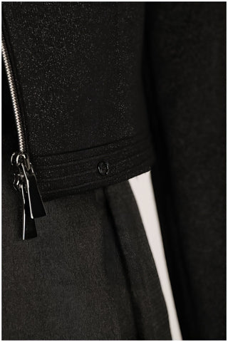 Black Cropped Zip Blazer, Frida