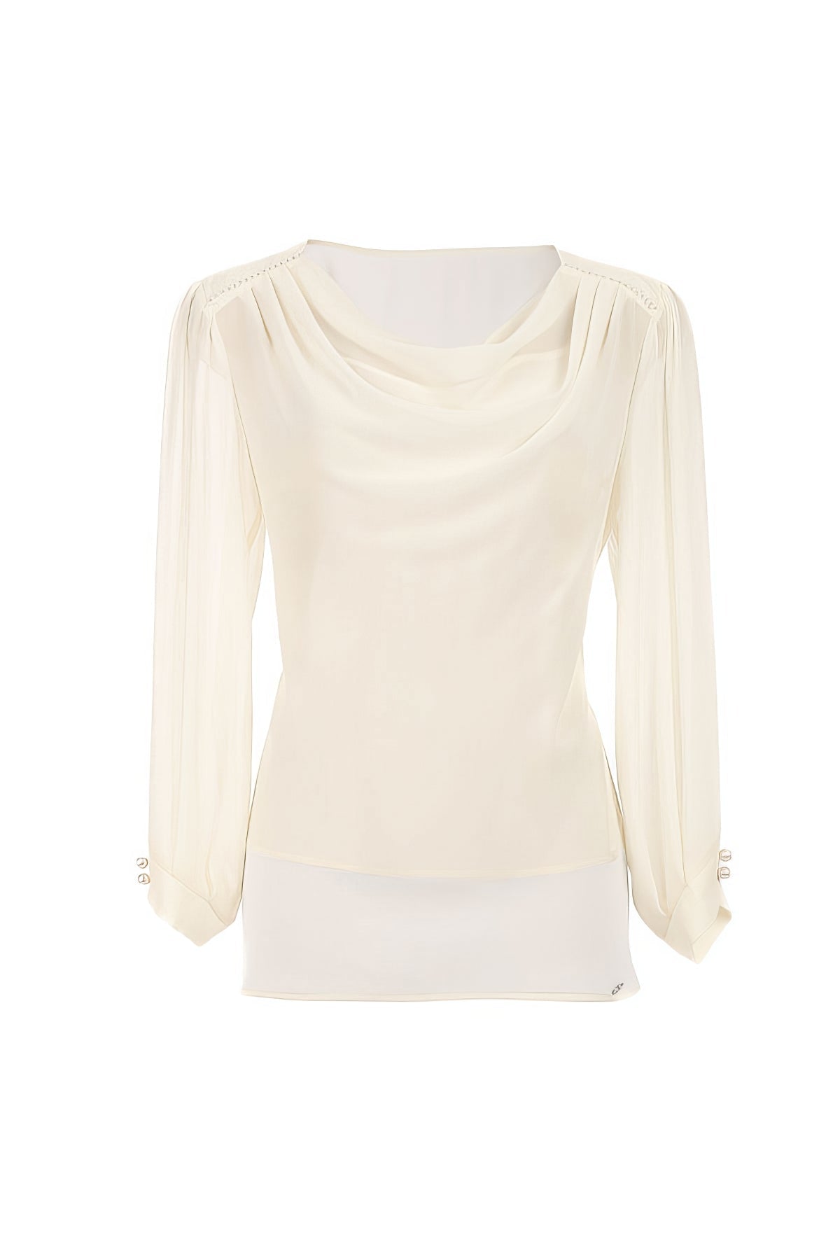 Ivory Draped Blouse, Lucy