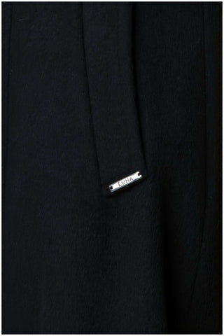 Black Wool Wrap Coat, Nicole