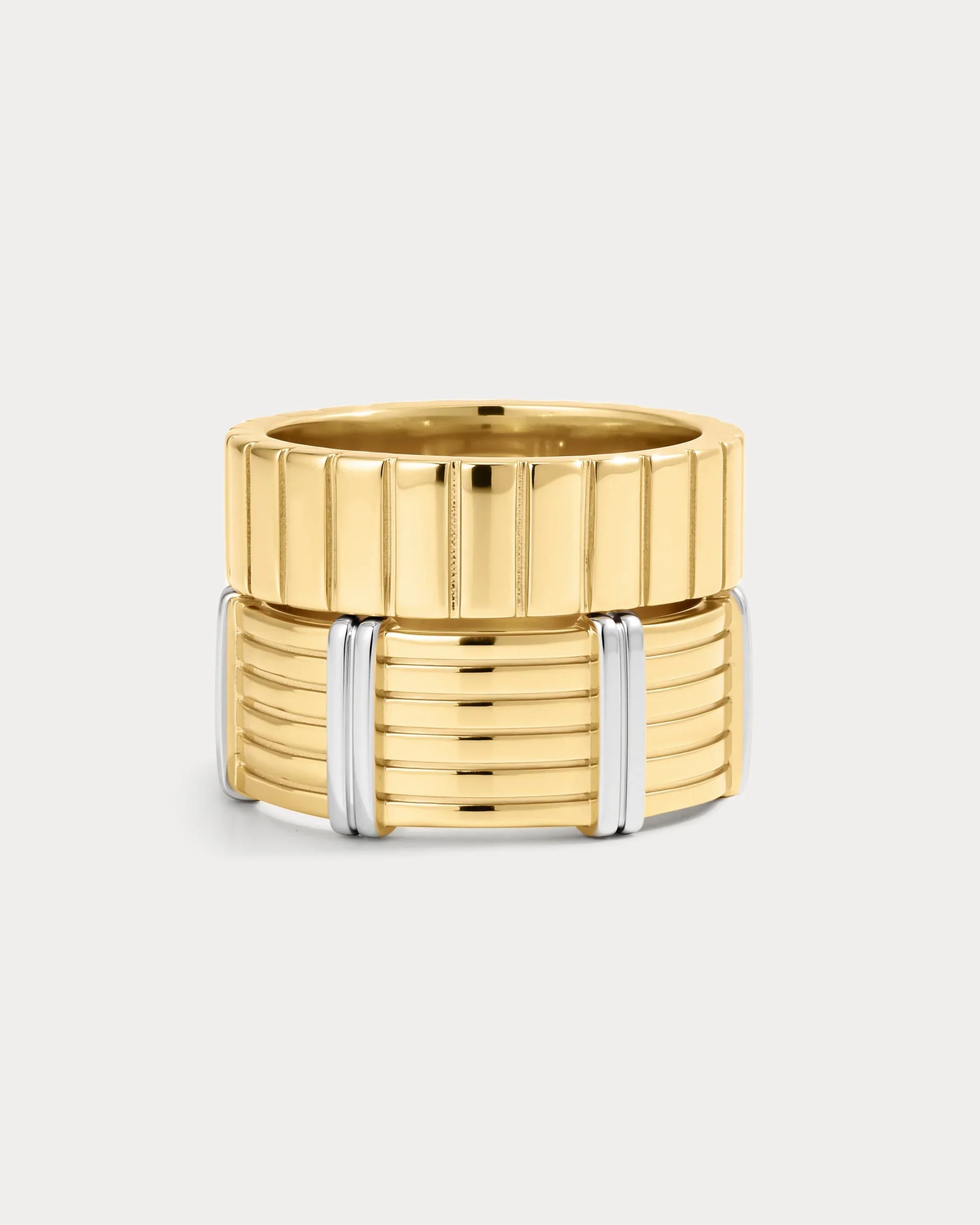 The Luna Bezel Ring Set
