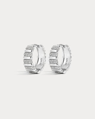The Pave Marbella Ridged Hoop