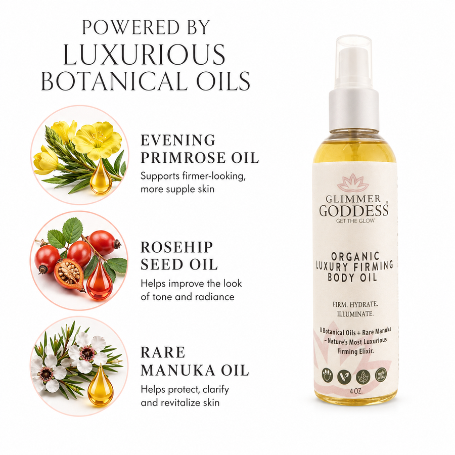 Organic Luxury Firming Body Oil – Anti-Aging Treatment - Glamourous Grace
