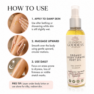 Organic Luxury Firming Body Oil – Anti-Aging Treatment - Glamourous Grace