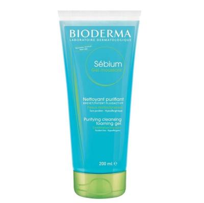 Bioderma Sebium Foaming Gel 200ml - Dermatologically Tested Face Wash for Oily Skin, Soap-Free & Paraben-Free - Glamourous Grace