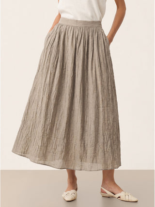 Lyocell Textured Pleated Waist Skirt ROSAMUND - Glamourous Grace