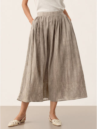 Lyocell Textured Pleated Waist Skirt ROSAMUND - Glamourous Grace