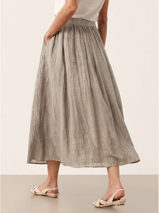 Lyocell Textured Pleated Waist Skirt ROSAMUND - Glamourous Grace