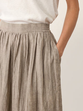 Lyocell Textured Pleated Waist Skirt ROSAMUND - Glamourous Grace