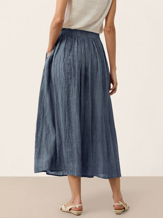 Lyocell Textured Pleated Waist Skirt ROSAMUND - Glamourous Grace