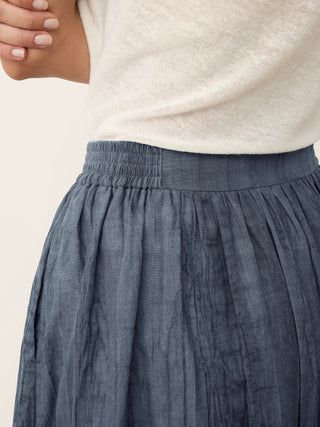 Lyocell Textured Pleated Waist Skirt ROSAMUND - Glamourous Grace
