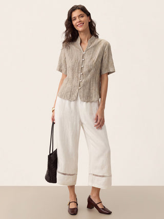 Lyocell Textured Stand Collar Shirt Jacket PHILIPPA - Glamourous Grace
