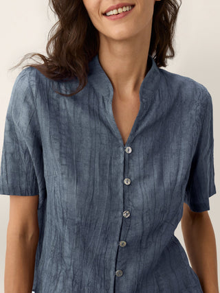 Lyocell Textured Stand Collar Shirt Jacket PHILIPPA - Glamourous Grace