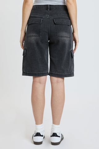 Women's High Rise Cargo Jort