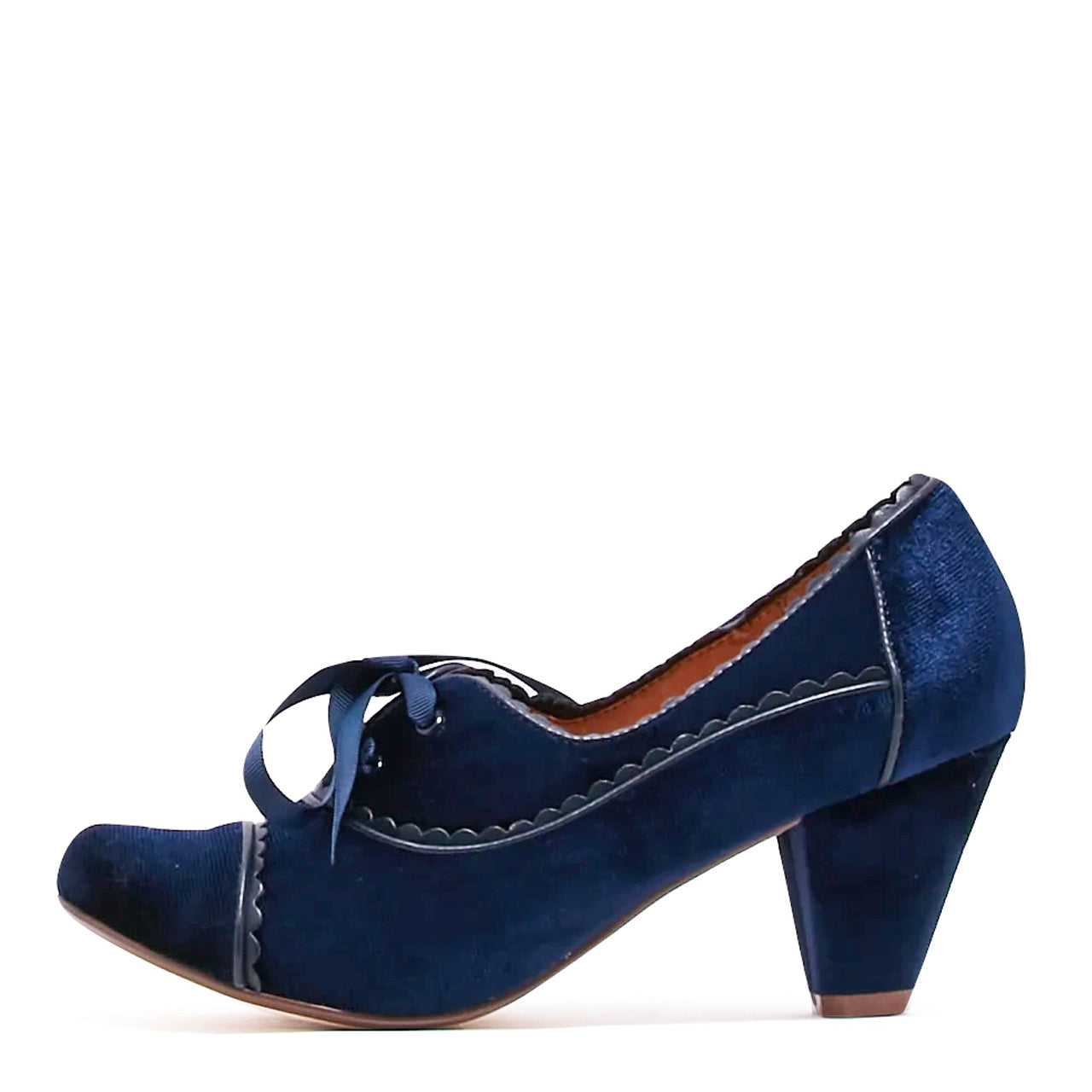 Madison Velvet Retro Heels - Glamourous Grace
