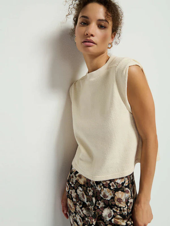 Nation LTD Mae Rolled Sleeve Tank - Glamourous Grace