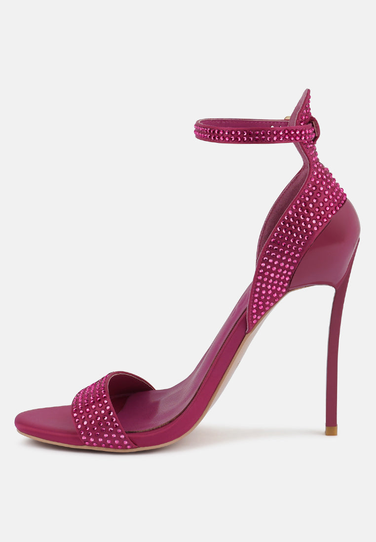 Magnate Rhinestone Embellished Stiletto Sandals - Glamourous Grace