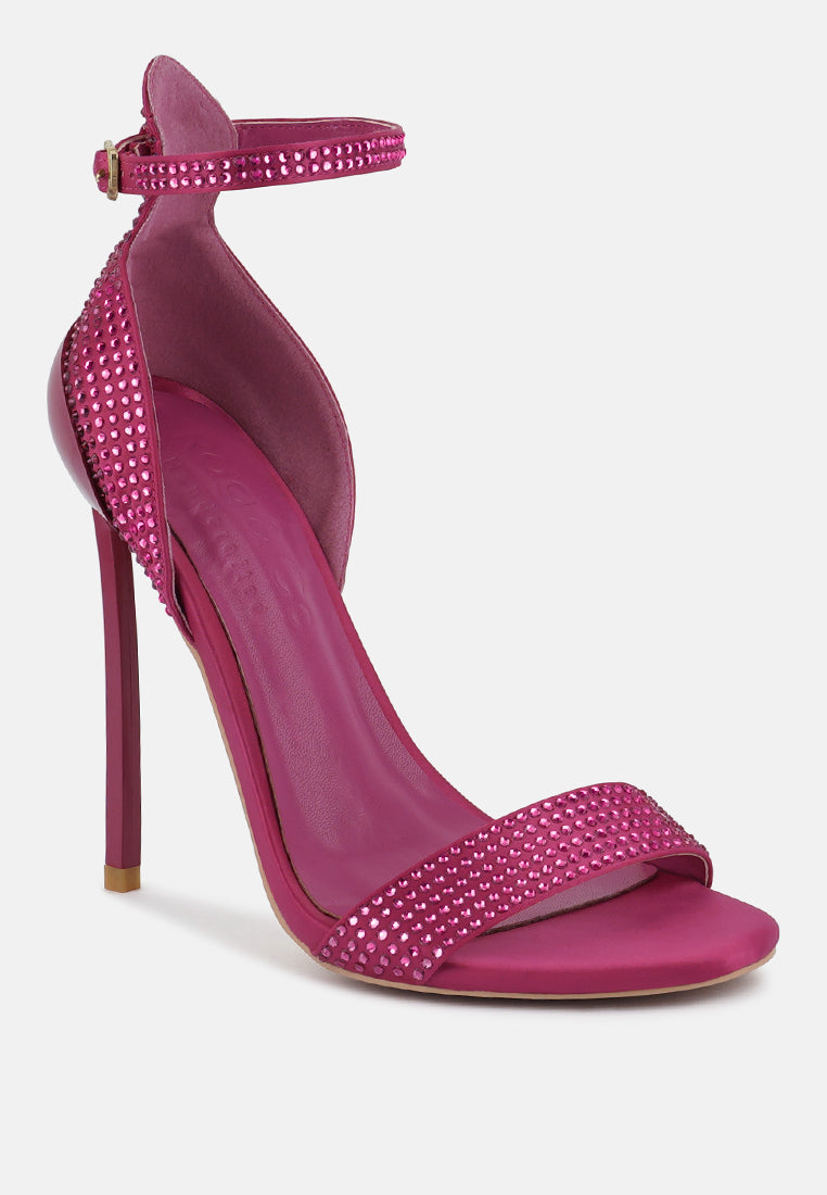 Magnate Rhinestone Embellished Stiletto Sandals - Glamourous Grace