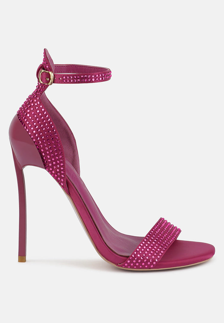 Magnate Rhinestone Embellished Stiletto Sandals - Glamourous Grace