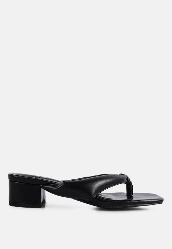 Memestar Low Heel Thong Sandals - Glamourous Grace