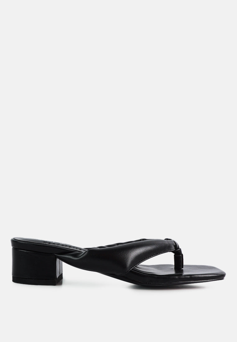 Memestar Low Heel Thong Sandals - Glamourous Grace