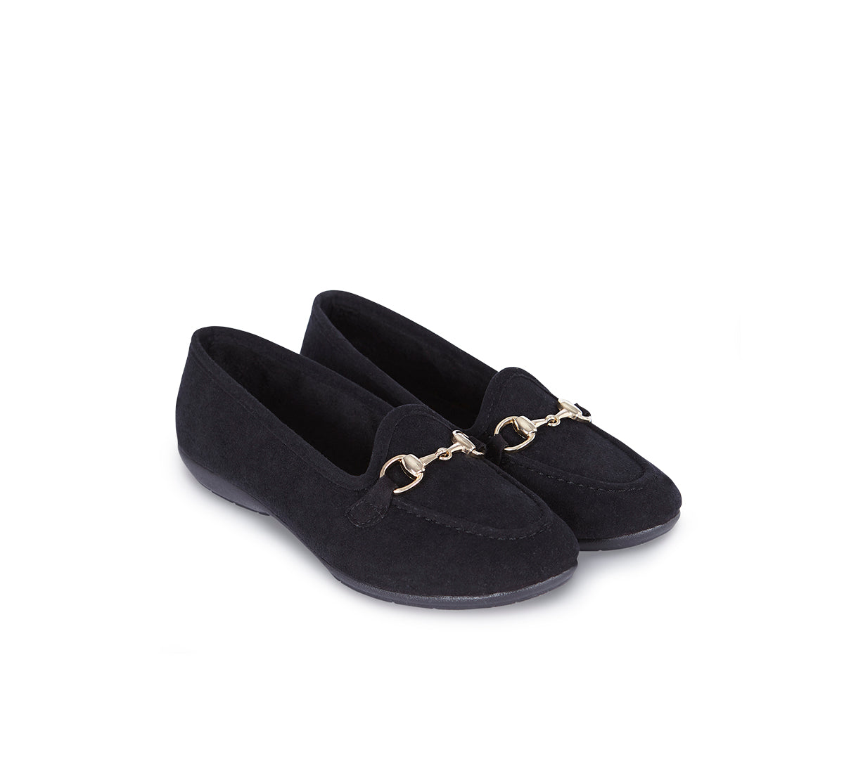 Comfy Black Suede Slipper - Glamourous Grace