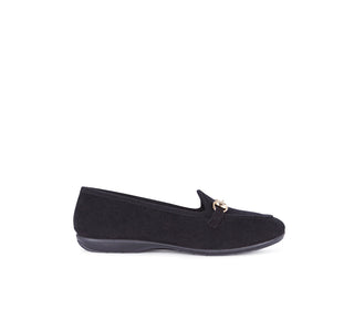 Comfy Black Suede Slipper