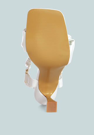 Merker Ruched Spool Heel Casual Sandals