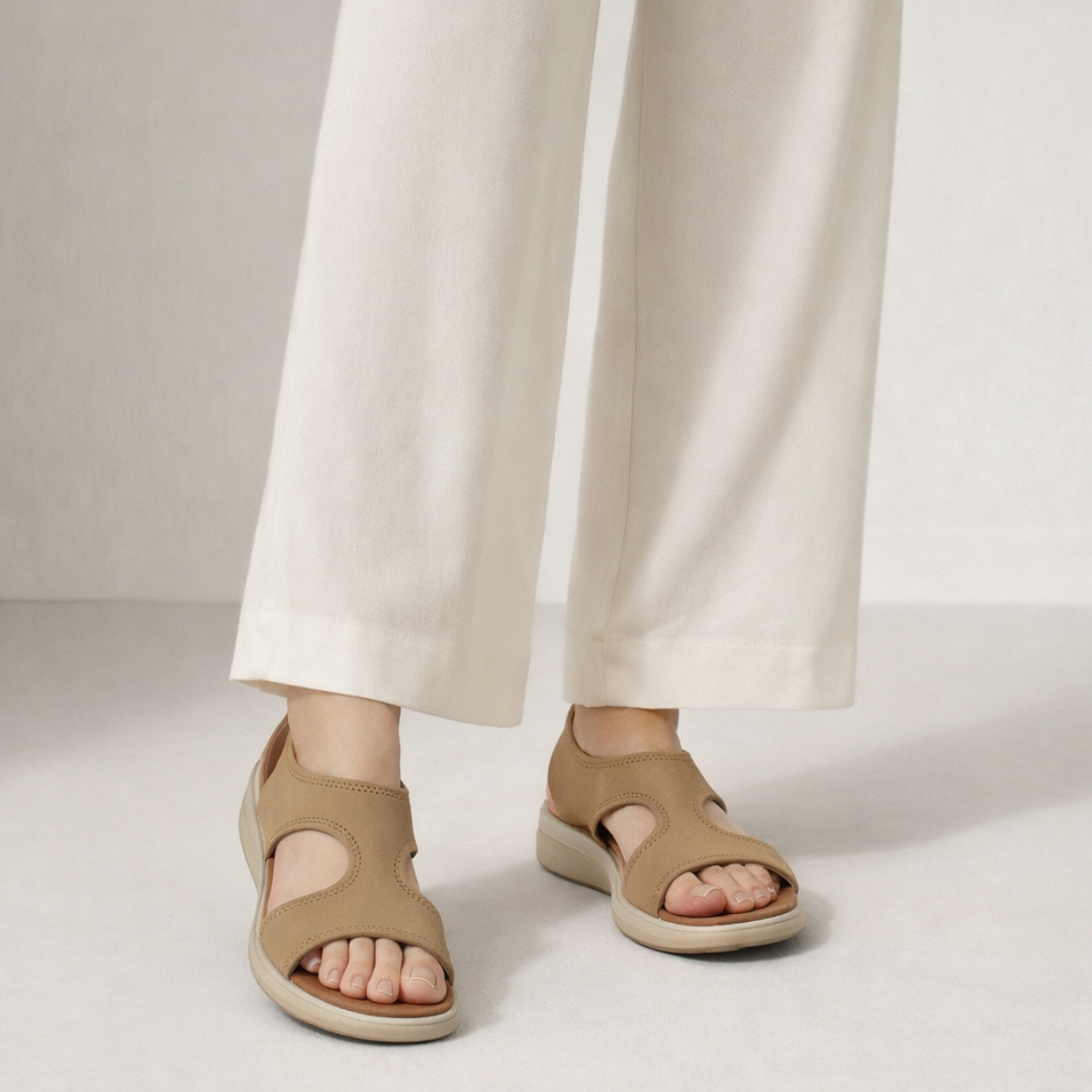 Aria - Beige Casual Sandals - Glamourous Grace