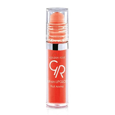 Golden Rose Roll On Orange Lip Gloss: Shiny, Flavored, & Moisturizing Lip Care for Hydrated, Glossy Lips - Glamourous Grace