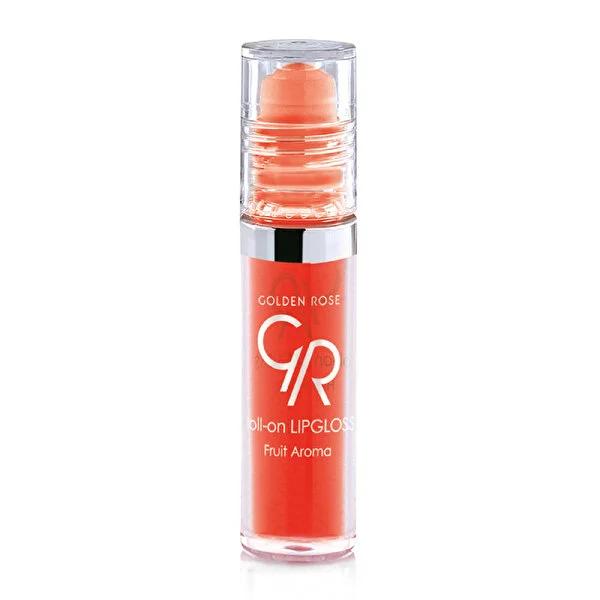 Golden Rose Roll On Orange Lip Gloss: Shiny, Flavored, & Moisturizing Lip Care for Hydrated, Glossy Lips - Glamourous Grace