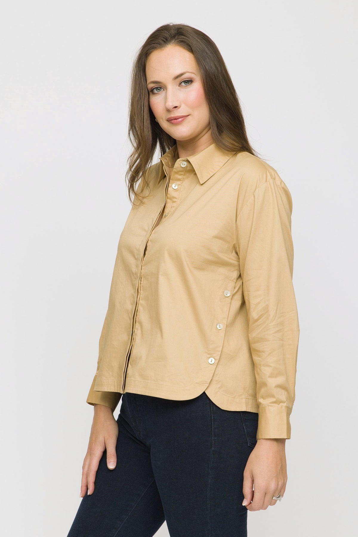 25" Shirt with Button Sides