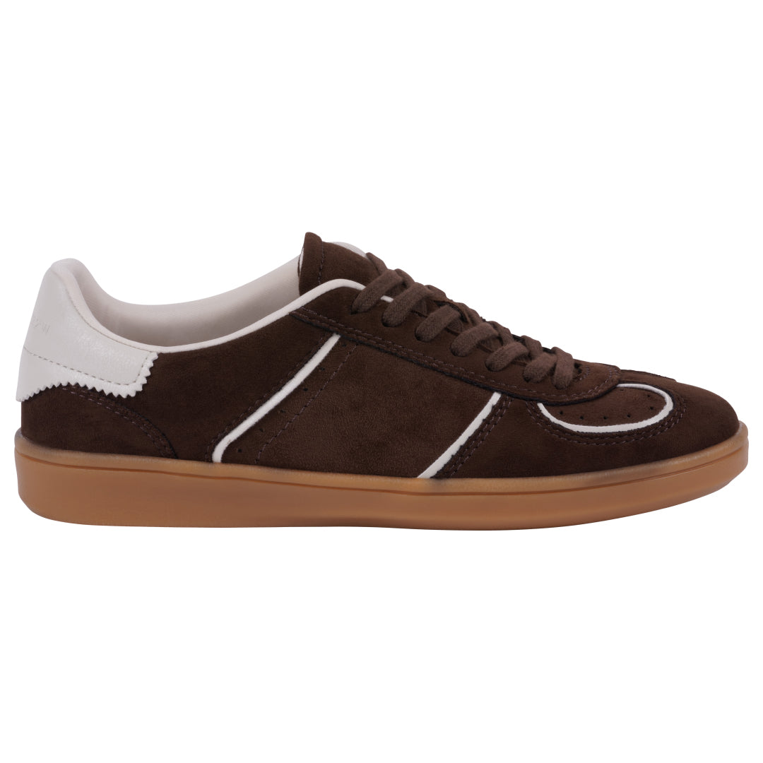 Women's Milan Burgundy Lace Up Sneaker - Glamourous Grace
