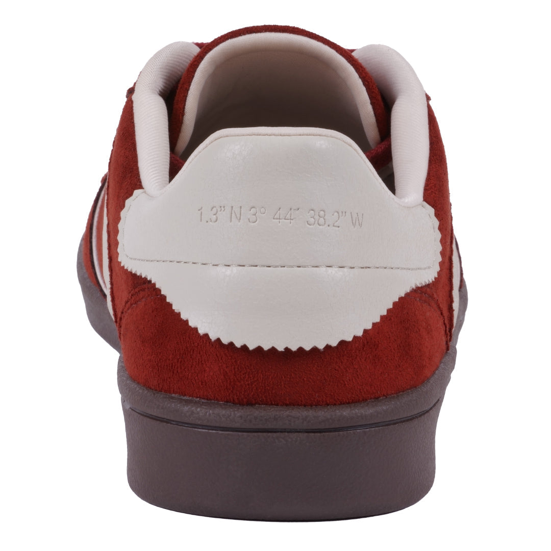 Women's Milan Chocolate Suede Lace Up Sneaker - Glamourous Grace
