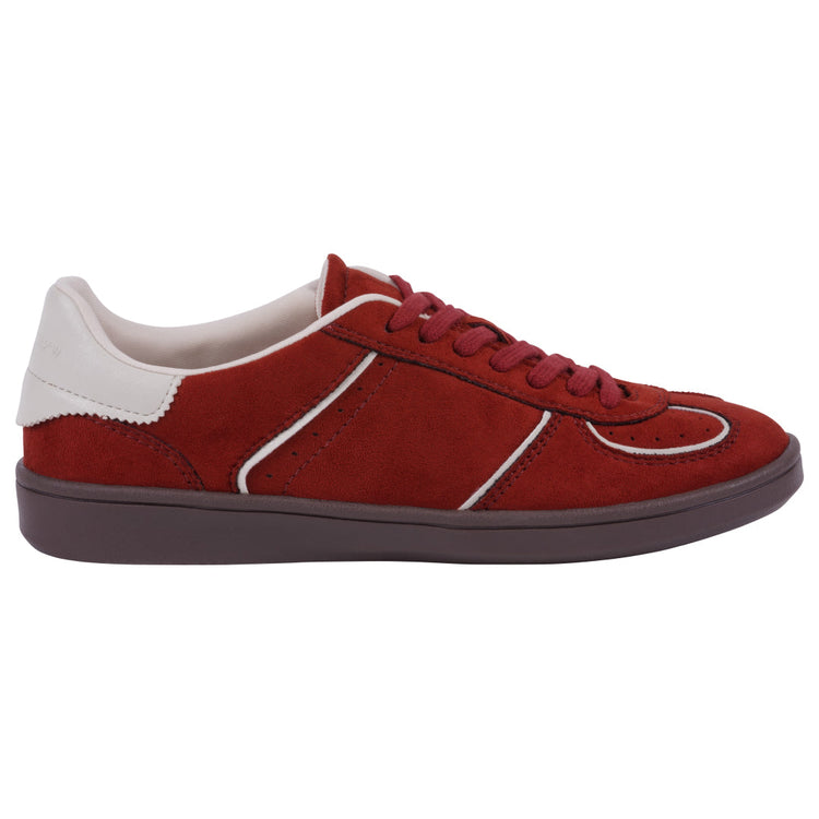 Women's Milan Chocolate Suede Lace Up Sneaker