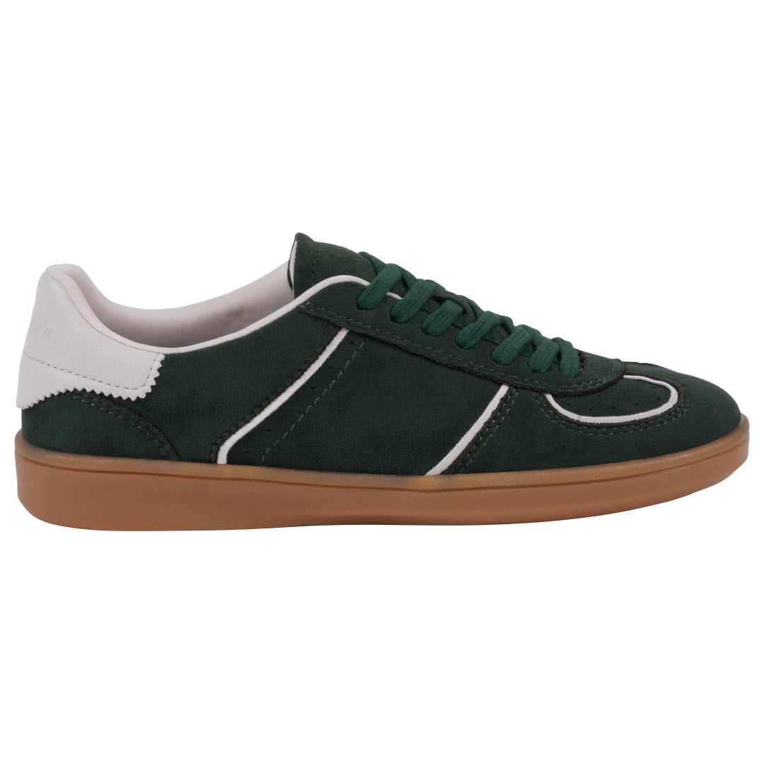 Women's Milan Green Lace Up Sneaker - Glamourous Grace